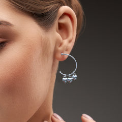 Fusionari 925 Sterling Silver Earrings for Women | Handmade Minimalist Jewelry | Elegant Timeless Design | Size 2.1x1.5 cm | One Pair