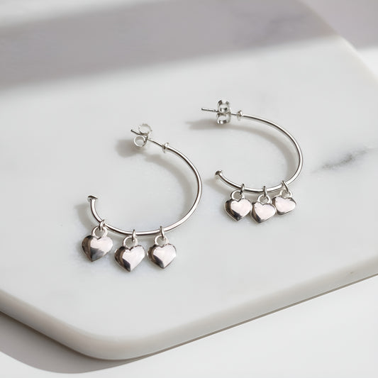 Fusionari 925 Sterling Silver Earrings for Women | Handmade Minimalist Jewelry | Elegant Timeless Design | Size 2.1x1.5 cm | One Pair