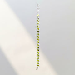 Fusionari 925 Sterling Silver Peridot Bracelet for Women | Handmade Minimalist Jewelry | Unique Healing Crystal Design | Size 20.5 cm | One Piece