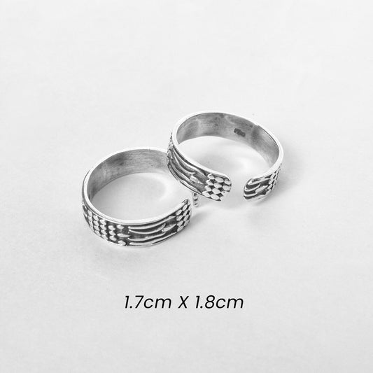 Fusionari 925 Sterling Silver Toe Ring for Women | Adjustable Handmade Jewelry | Classic, Durable & Comfortable Fit