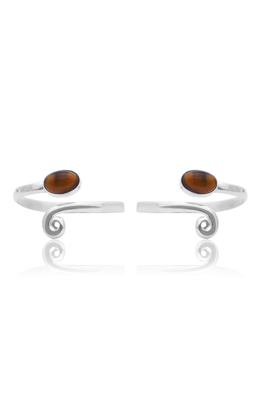 925 Sterling Silver Tiger EyeLapis Toe Rings