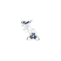 925 Silver Blue Sapphire Sterling Silver Eartops - Elegant Gemstone Jewelry, Timeless Design for Everyday Wear