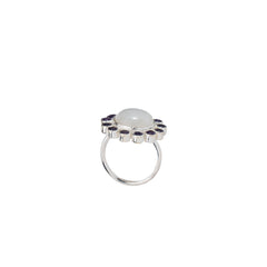 925 Silver Elegant Moonstone Sterling Silver Ring - Natural Gemstone, Unique Design, Perfect for Everyday Wear or Gifting