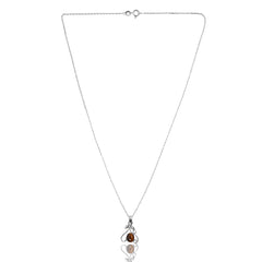 925 Sterling Silver Tiger Eye Pendant chain for Women | Authentic Silver Jewelry | Handcrafted Elegant Gift