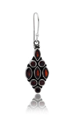 925 Sterling Silver Garnet Earrings for Women | Authentic Silver Jewelry | Handcrafted Elegant Gift