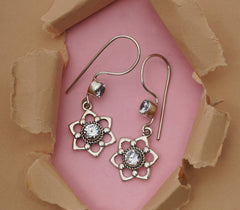 925 Sterling Silver AD Zircon Earrings for Women | Authentic Silver Jewelry | Handcrafted Elegant Gift