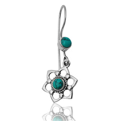 925 Sterling Silver Turquoise Earrings for Women | Authentic Silver Jewelry | Handcrafted Elegant Gift