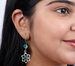 925 Sterling Silver Turquoise Earrings for Women | Authentic Silver Jewelry | Handcrafted Elegant Gift