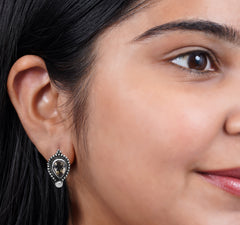 925 Sterling Silver Citrine Earrings for Women | Authentic Silver Jewelry | Handcrafted Elegant Gift