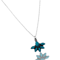 925 Sterling Silver Turquoise Pendant chain for Women | Authentic Silver Jewelry | Handcrafted Elegant Gift