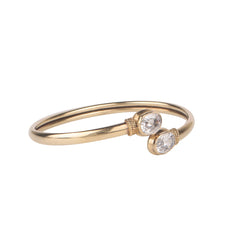 925 Sterling Silver AD Zircon Bangle | Sparkling Crystal Open Cuff Bracelet | Party & Festive Jewelry