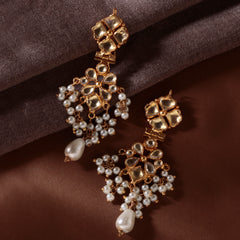 925 Sterling Silver Gold Plated Multistone Earrings for Women | Designer Handmade Jewelry | Vibrant Party Wear|| (Copy)