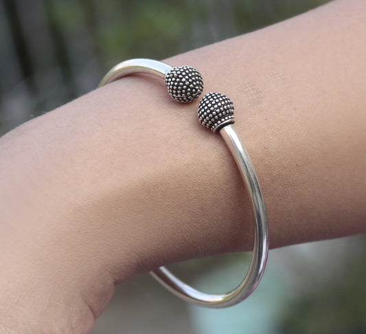 925 Sterling Silver Bangle for Women | Minimal Elegant Bracelet | Luxury Daily Wear Jewelry