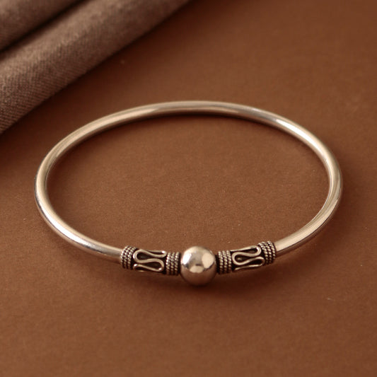 925 Sterling Silver Bangle for Women | Flexible  Bracelet | handcrafted jewellery