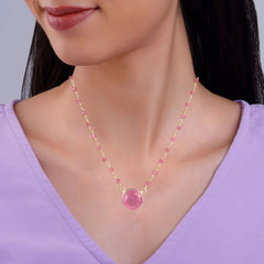 925 Sterling Silver Ruby Pendant Necklace with 18" Chain for Women | Gemstone Jewelry | Wedding Gift for Her