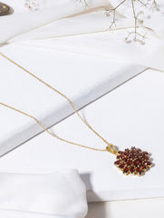 Gold Plated Garnet Pendant