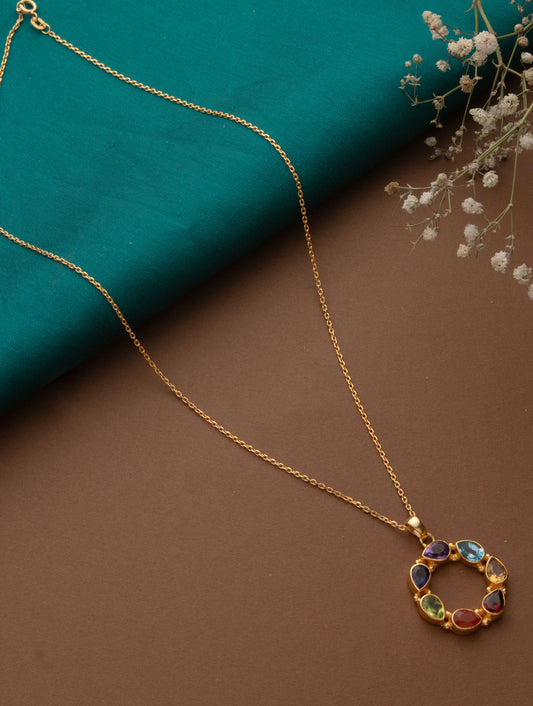 Gold Plated Chakra Pendant