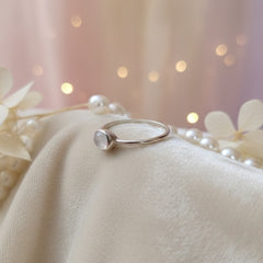 925 Sterling Silver Moonstone Ring – Iridescent Gemstone Jewelry, Calming Energy Ring, Handcrafted Luxury Gift for Her