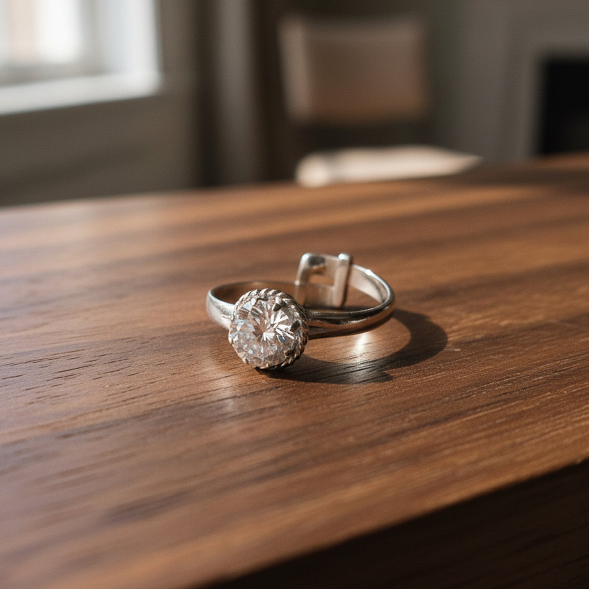 925 Silver AD Zircon Sterling Silver Ring  Sparkling Crystal Gemstone Jewelry, Handcrafted Luxury Women’s Ring, Perfect Party Gift