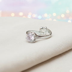 925 Silver AD Zircon Sterling Silver Ring  Sparkling Crystal Gemstone Jewelry, Handcrafted Luxury Women’s Ring, Perfect Party Gift