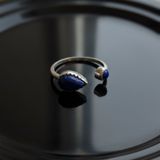 925 Silver Lapis Sterling Silver Ring – Deep Blue Gemstone Jewelry, Handcrafted Royal Design, Elegant Women’s Ring, Perfect Gift