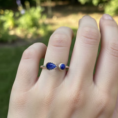 925 Silver Lapis Sterling Silver Ring – Deep Blue Gemstone Jewelry, Handcrafted Royal Design, Elegant Women’s Ring, Perfect Gift