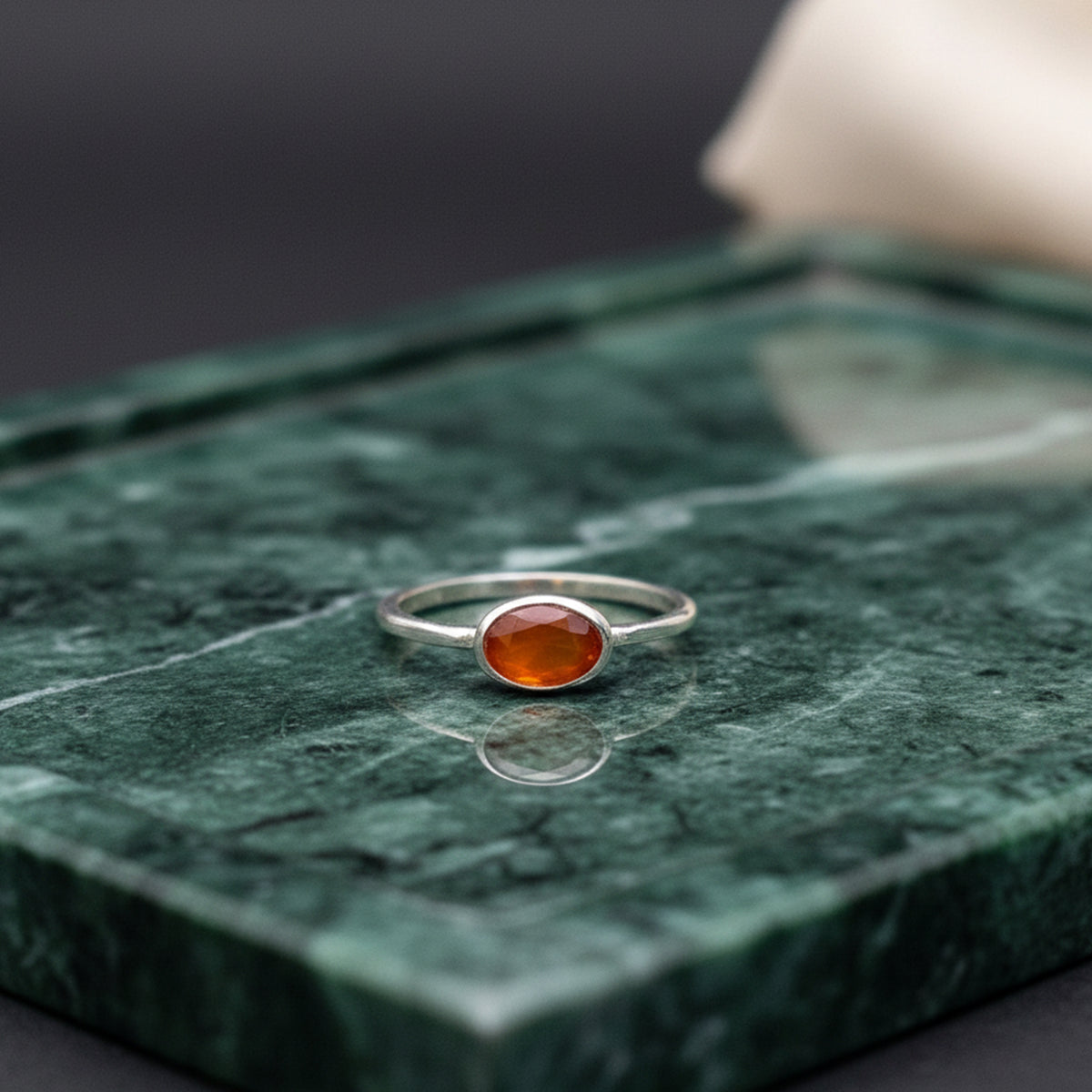 925 Silver Carnelian Sterling Silver Ring  Bold Orange Gemstone Jewelry, Handcrafted Statement Ring, Energizing Crystal Gift for Women