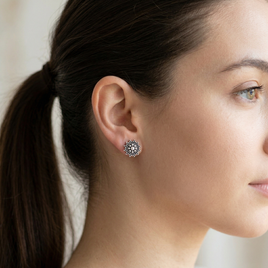925 Sterling Silver Stud Earrings for Women | Classic Minimal Silver Earrings | Lightweight Daily Wear Jewelry Gift