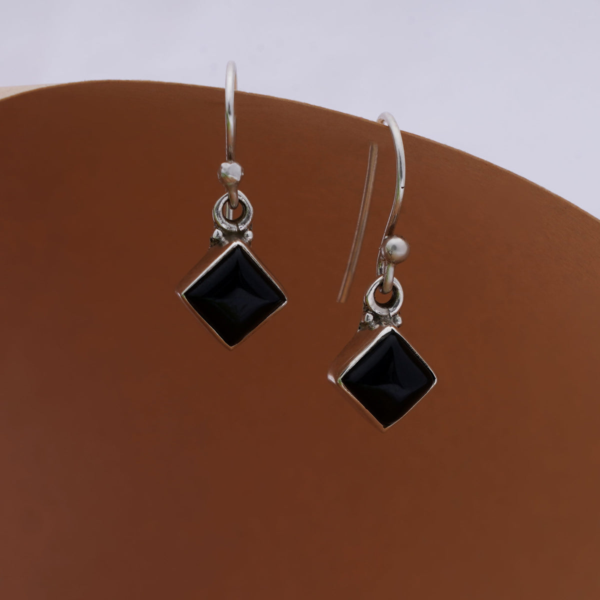 Fusionari 925 Sterling Silver Black onyx Earring for Women | Modern Elegant Jewelry | Handcrafted Gift