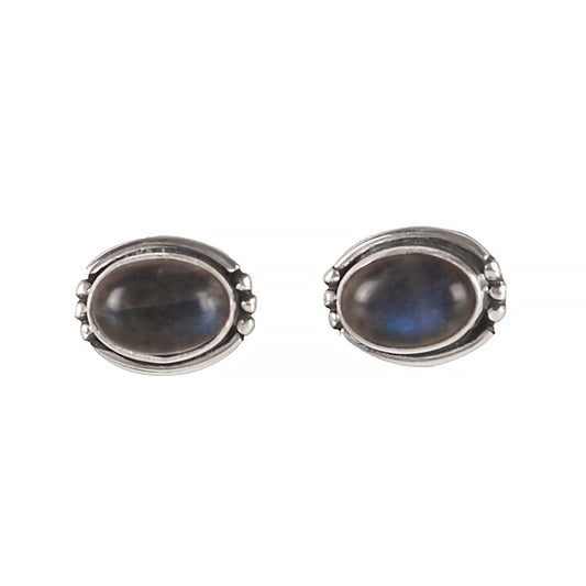 925 Sterling Silver  Labradorite Stone Eartops - Elegant Boho-Chic Jewelry for Women