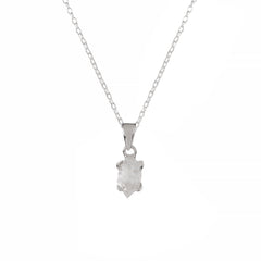 925 Sterling Silver Quartz Pendant chain for Women | Authentic Silver Jewelry | Handcrafted Elegant Gift