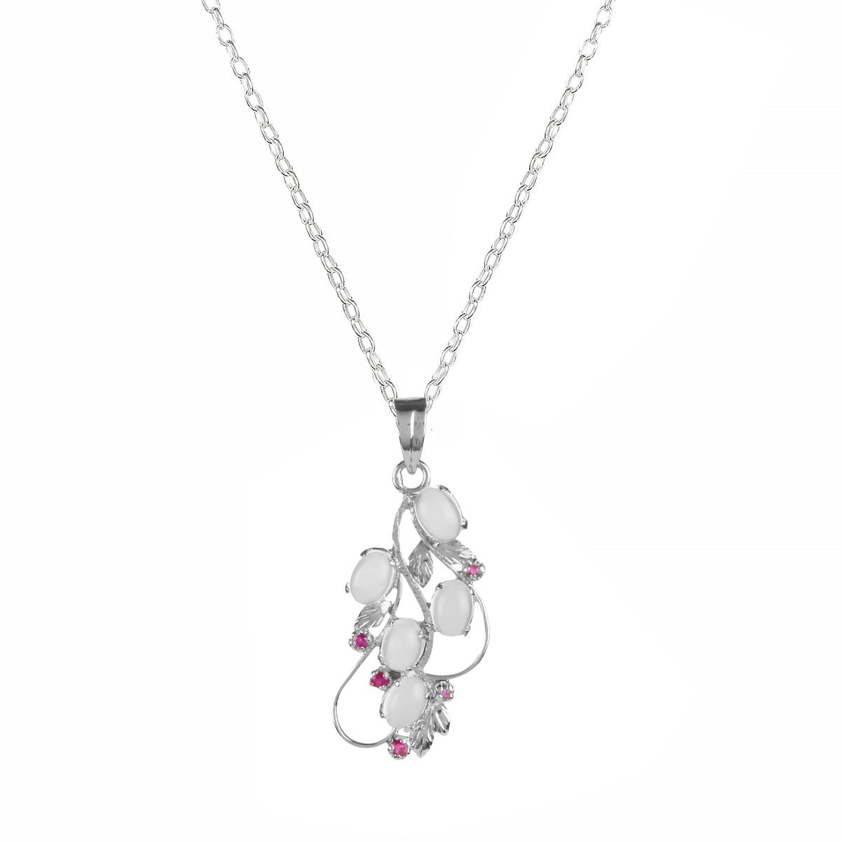 925 Sterling Silver Moonstone Pendant chain for Women | Authentic Silver Jewelry | Handcrafted Elegant Gift