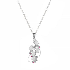 925 Sterling Silver Moonstone Pendant chain for Women | Authentic Silver Jewelry | Handcrafted Elegant Gift