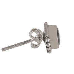 925 Sterling Silver Black Onyx Stone Eartops - Elegant Boho-Chic Jewelry for Women