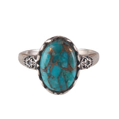 925 Silver Turquoise Ring  Sky Blue Gemstone Sterling Silver Jewelry, Elegant Handmade Women’s Ring for Fashion & Gifting