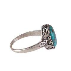 925 Silver Turquoise Ring  Sky Blue Gemstone Sterling Silver Jewelry, Elegant Handmade Women’s Ring for Fashion & Gifting