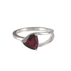 925 Silver Garnet Ring – Stunning Red Gemstone Sterling Silver Jewelry, Handcrafted Luxury Women’s Ring for Party & Daily Wear