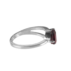 925 Silver Garnet Ring – Stunning Red Gemstone Sterling Silver Jewelry, Handcrafted Luxury Women’s Ring for Party & Daily Wear