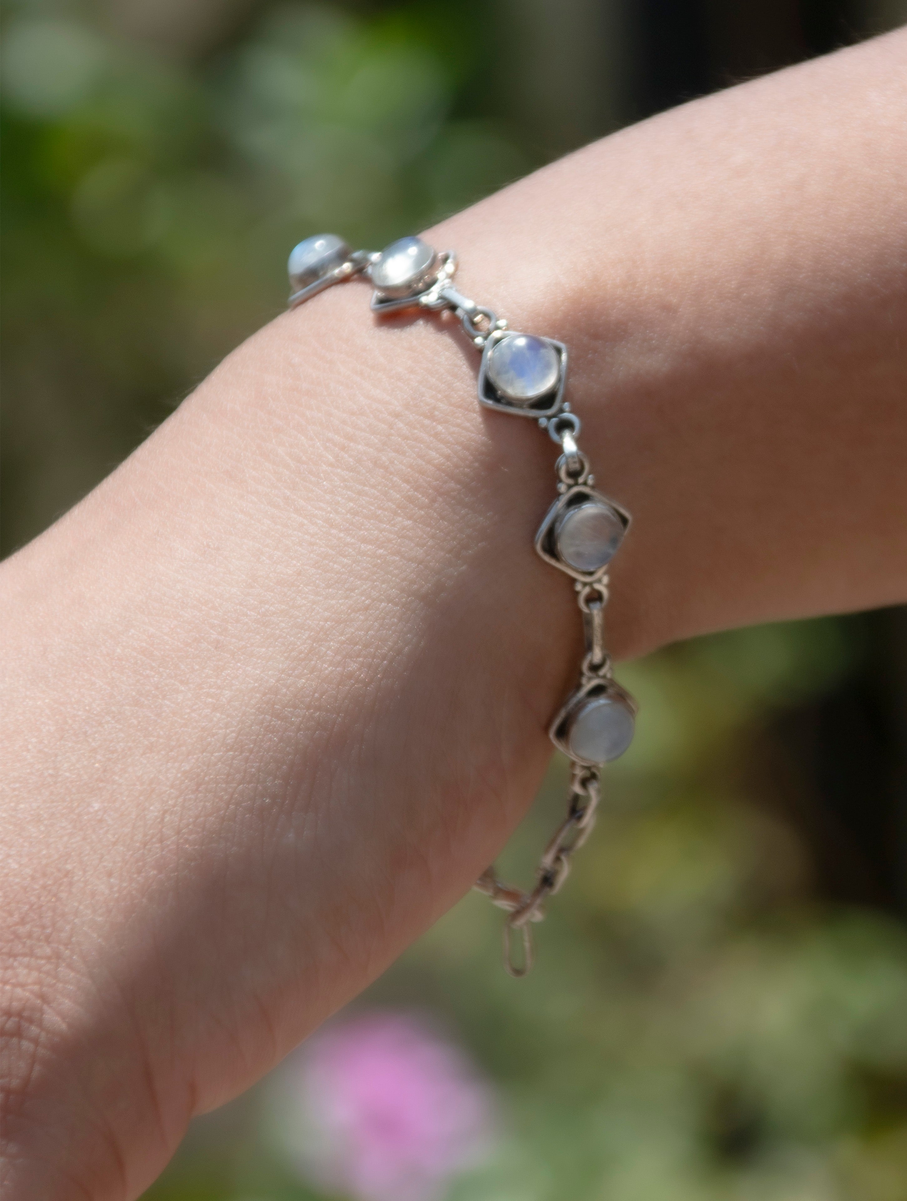 Silver Moonstone Bracelet