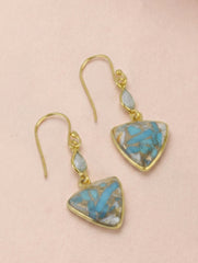 Multi-turquoise earrings