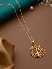 Gold Plated OM Chakra Pendant