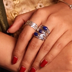 925 Silver Luxury Silver Jewelry Exquisite Lapis Lazuli Rings –Timeless Elegance for Every Occasion