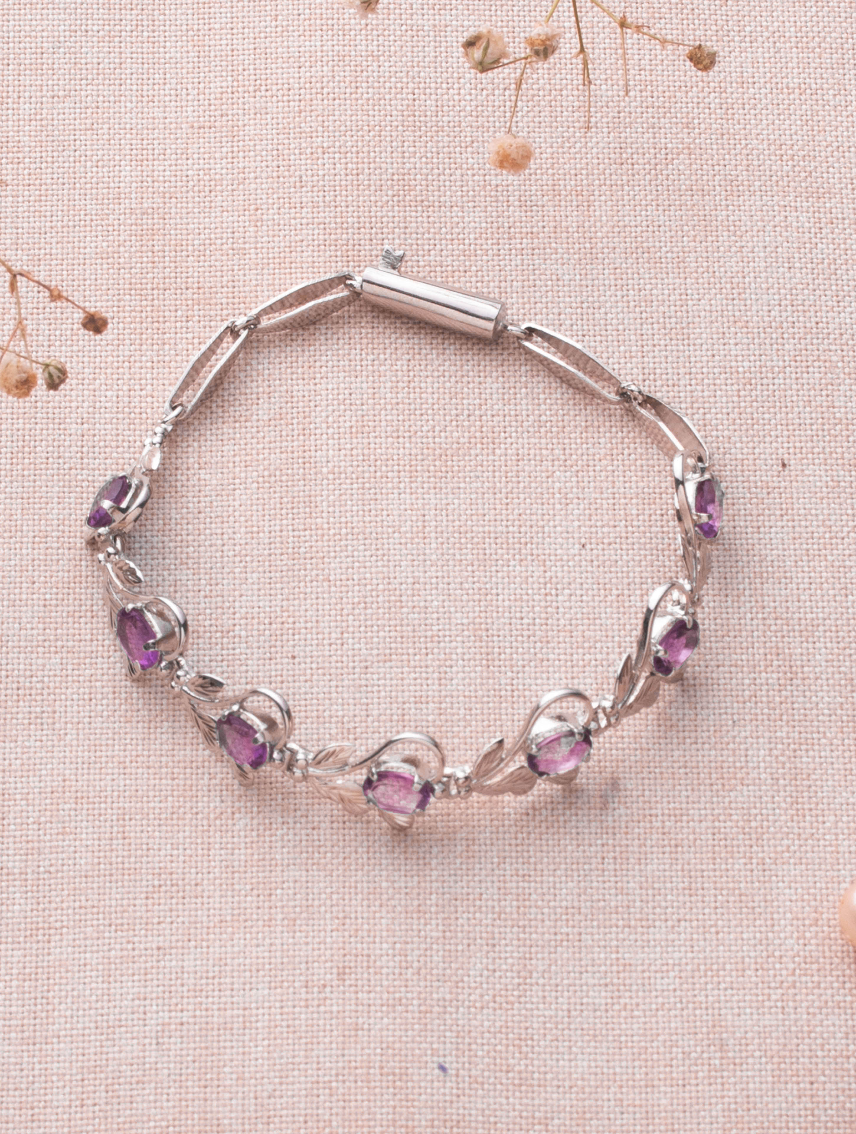 Silver Amethyst Bracelet