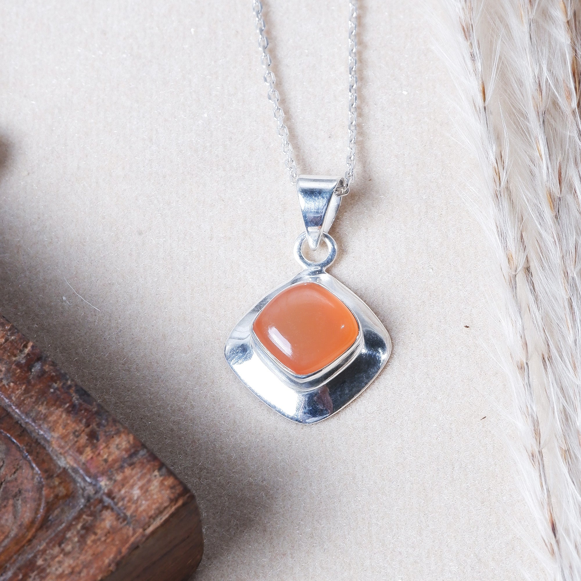 Silver Carnelian Pendant