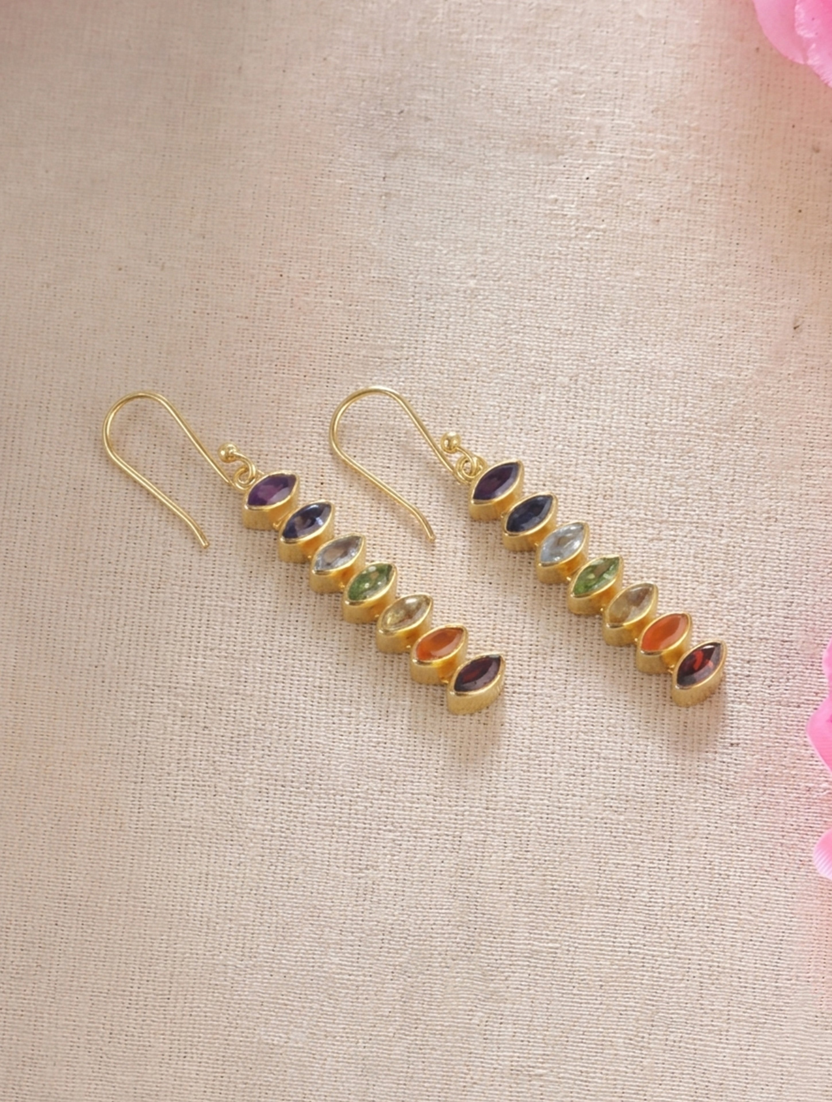 Silver Gold Plated Chakra Earring