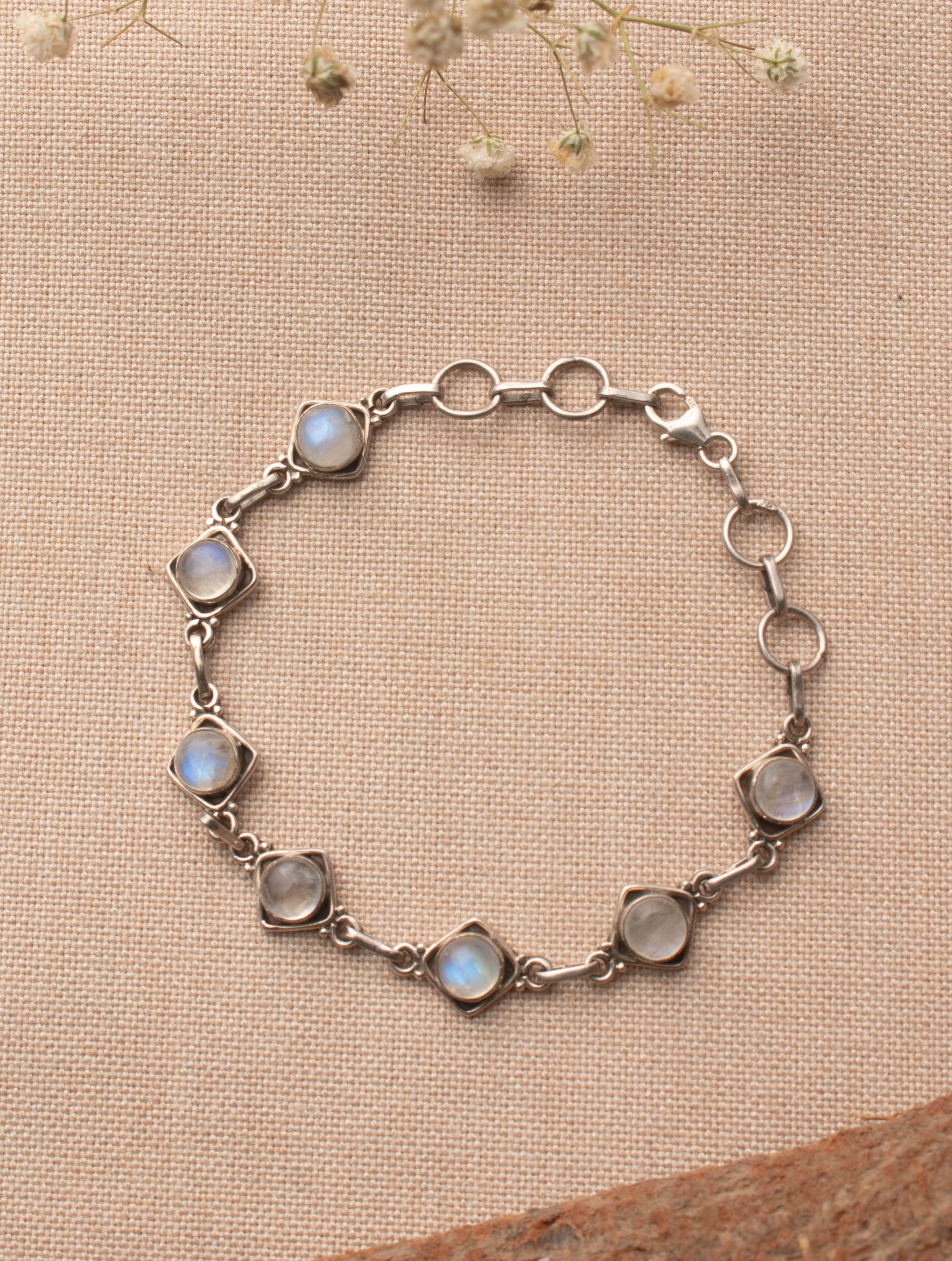 Silver Moonstone Bracelet