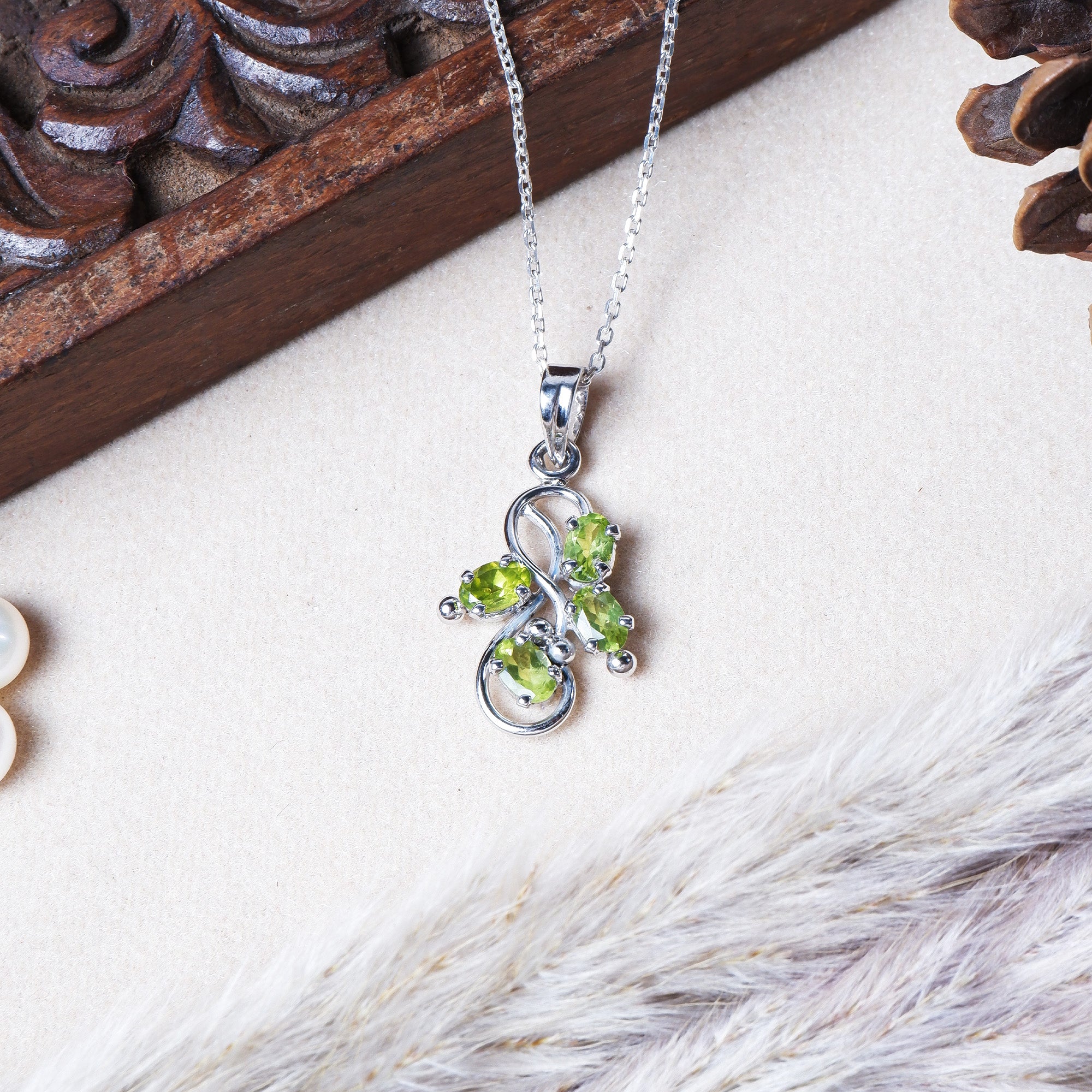 Silver Peridot Pendant