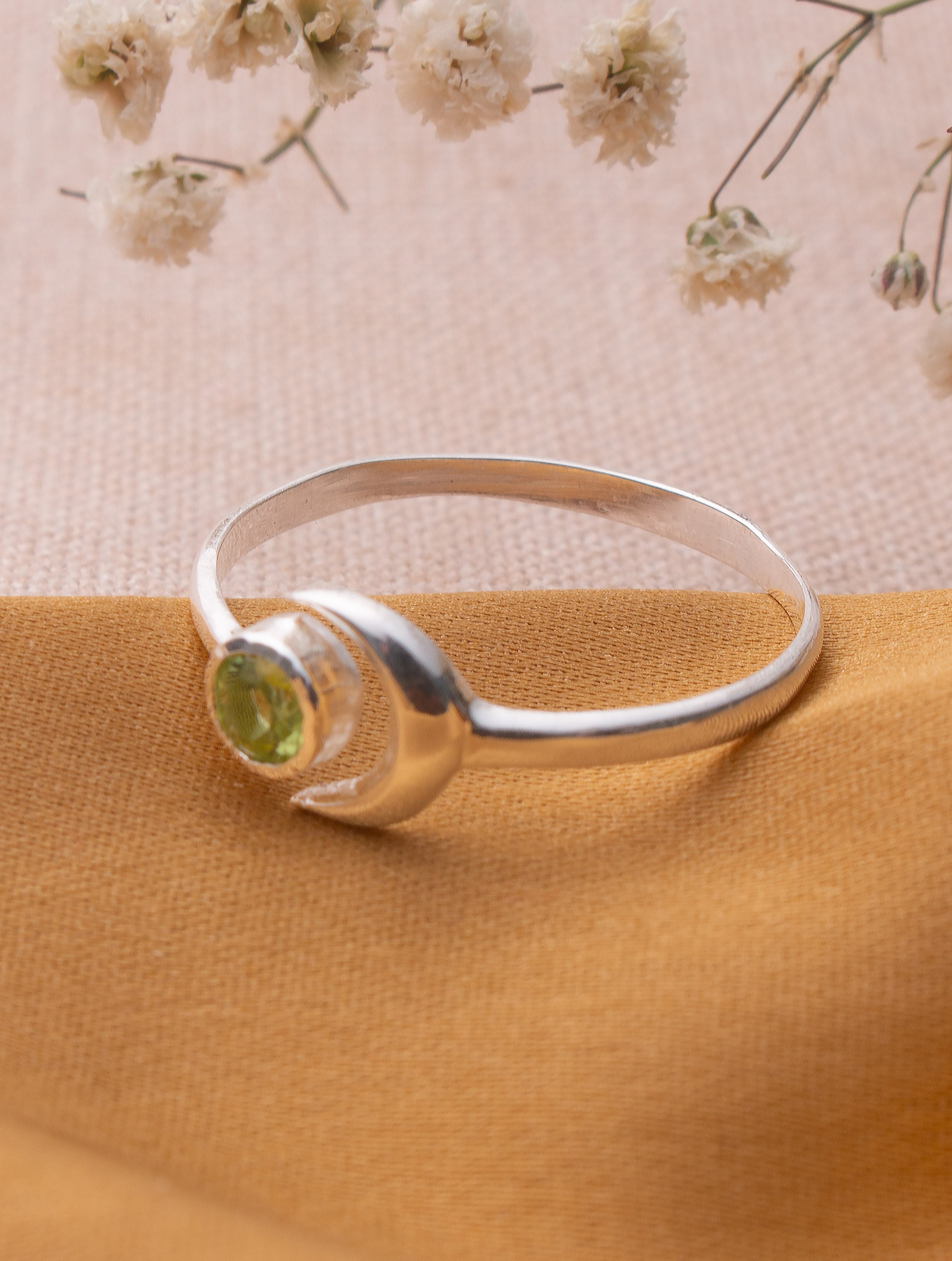 Silver Peridot Ring