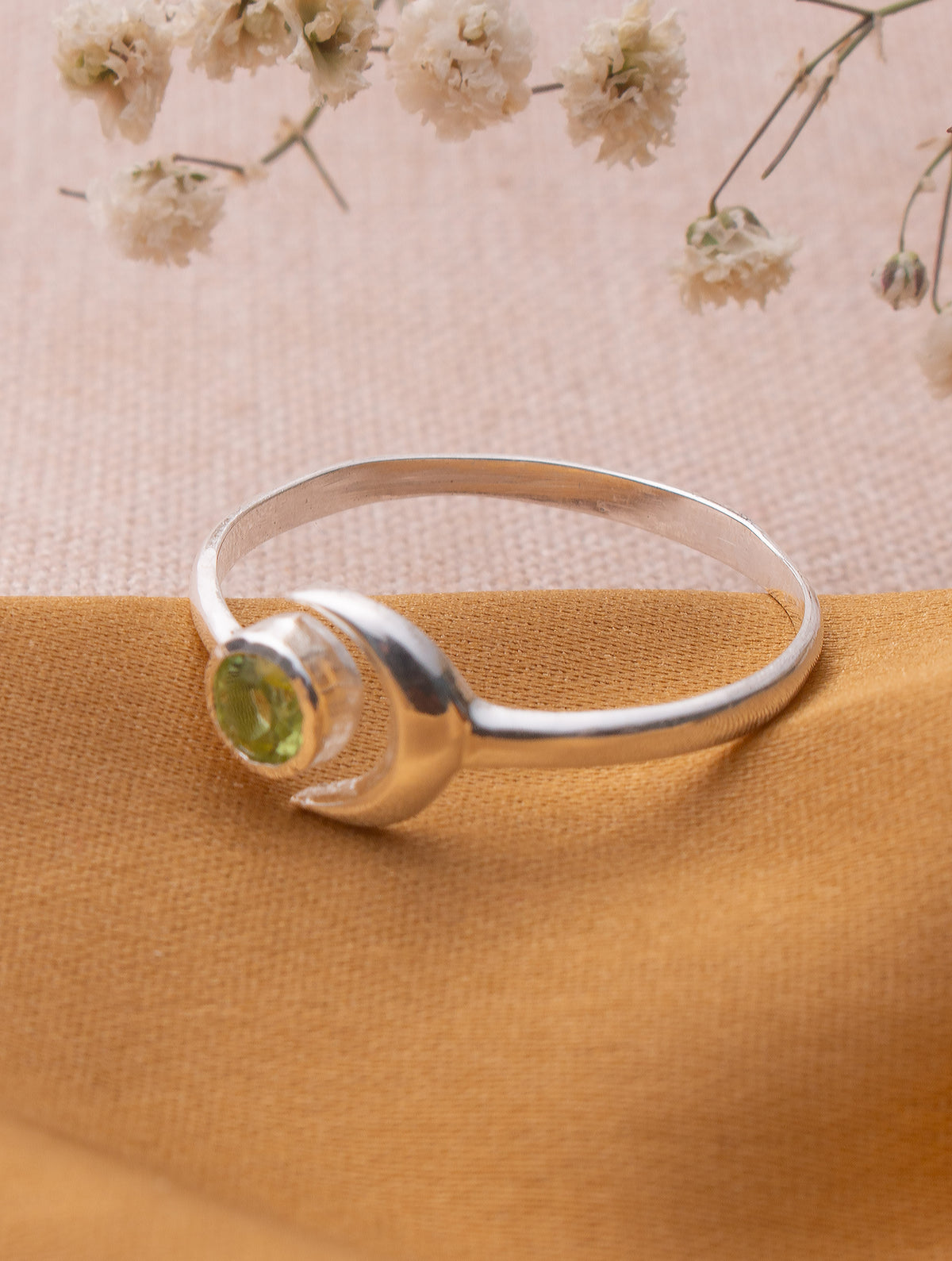 Silver Peridot Ring