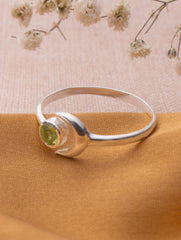 Silver Peridot Ring